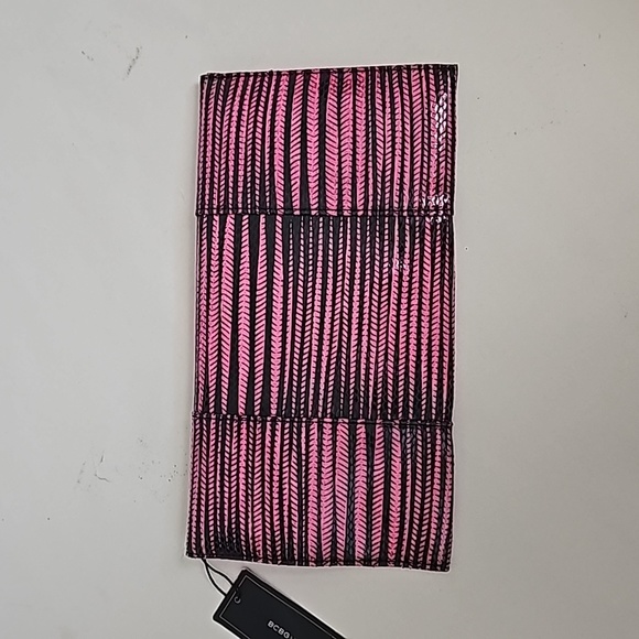NWT BCBGMaxazria Adela Clutch in Pink and Black - Picture 4 of 9